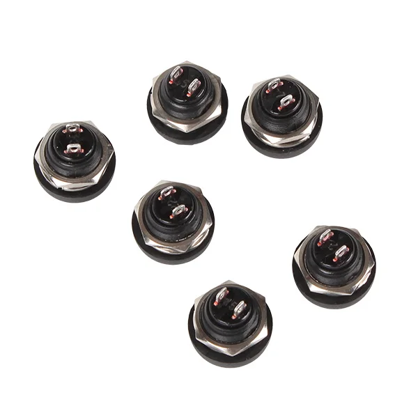 6Pcs Waterproof Momentary On/Off Reset Push Button Switch Black for Car Boat | Обустройство дома