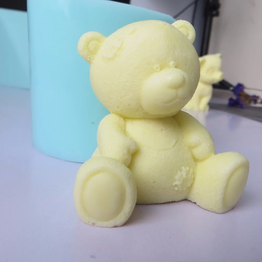 PRZY 3d плюшевая силиконовая форма Медведь для помадки полимерные глиняные формы