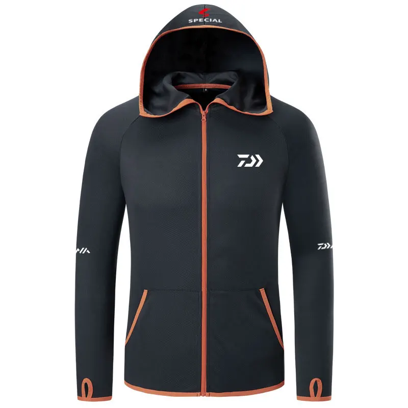 

2019 NEW DAIWA clothes summer DAWA Long sleeve Sunscreen Hooded Ultrathin Breathable man Anti mosquito DAIWAS Free shipping