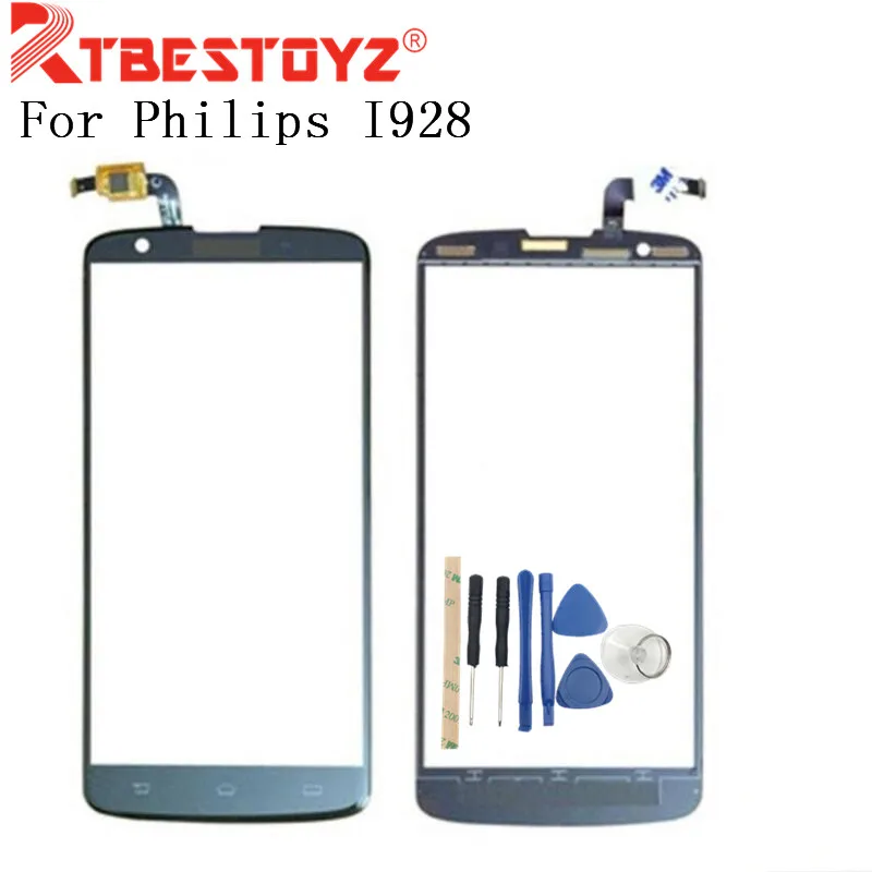 

RTBESTOYZ 6.0inch Black Color Original For Philips I928 Touch Screen Perfect Replacement For Philips I928 Panel TP Digiziter