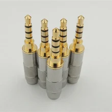 20pcs Gold plated Stereo 3 5mm 4 Pole jack Repair Headphone jack Cable Audio plug Solders connector