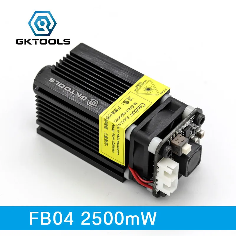 Лазерный модуль GKTOOLS 445nm 2500 мвт 12 В DIY режущий станок с поддержкой TTL/фотоэлементов