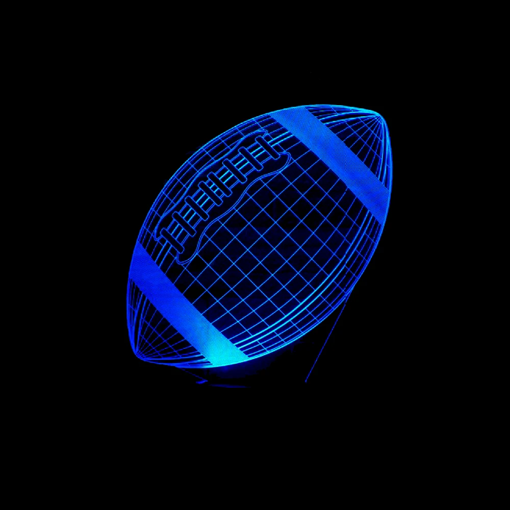 Спортивный регби Футбол Lampara 3D светодиодный светильник ночник Booter