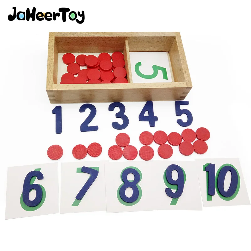 Jaheertoy Counters And Numberals 110 Digital Cognition Montessori Educational Toy Wooden Toys