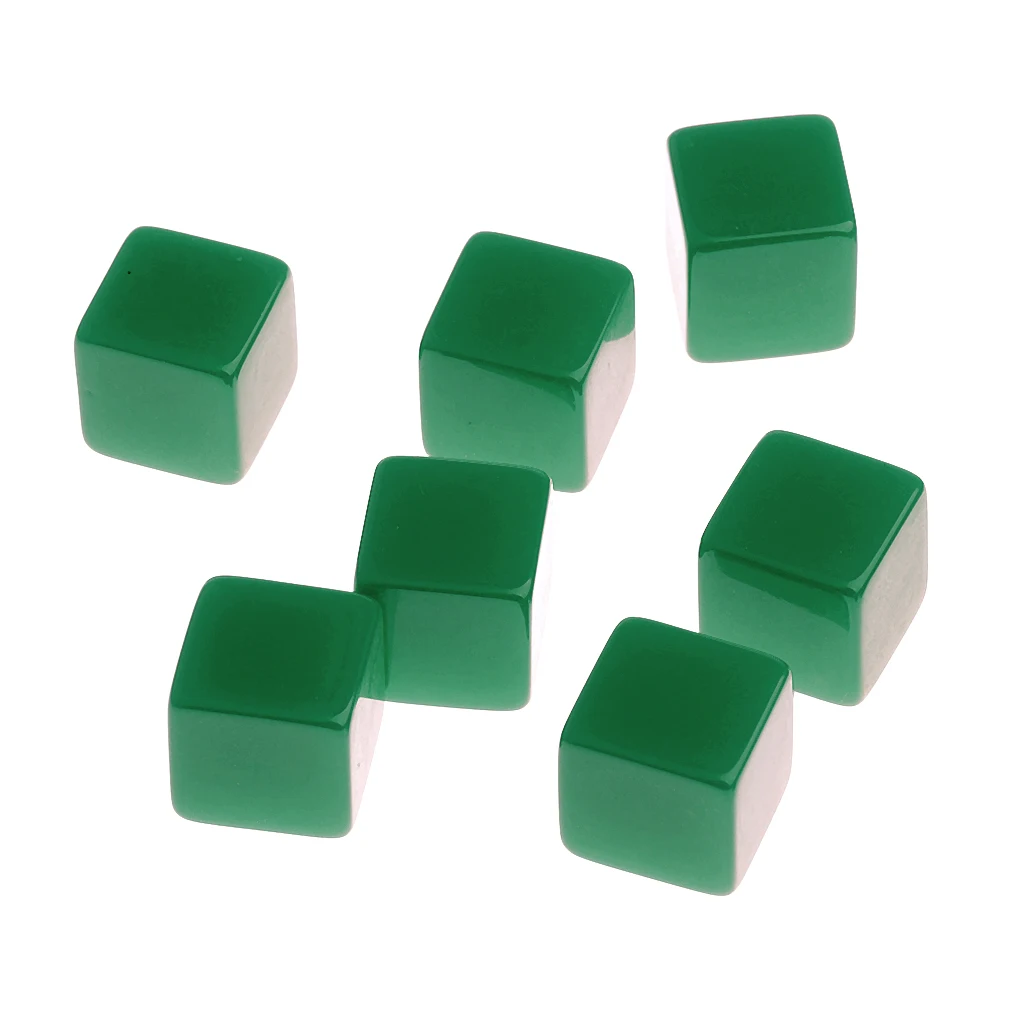 MagiDeal 125Pcs/Pack 12mm Opaque Six Sided D6 Dice Set Blank for Dungeons and Dragons D&D MTG TRPG Players Toys