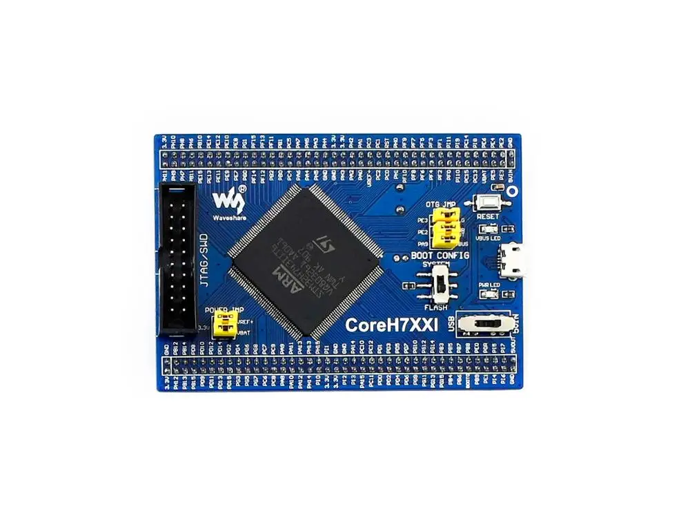 Waveshare STM32 STM32H743IIT6 MCU основная плата, полный расширитель IO, интерфейс JTAG/SWD