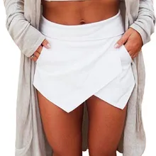 Женская Повседневная молния тонкая Летняя Вечеринка облегающие шорты юбки яркие мини-юбки сексуальные с высокой талией Асимметричные юбка