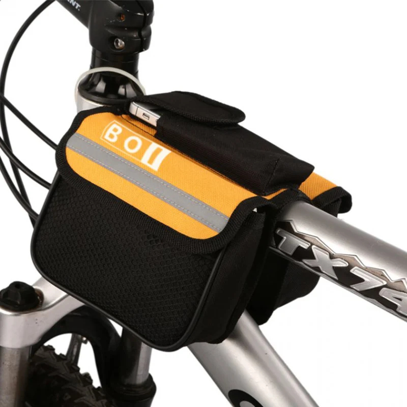 Mtb велосипед мешок труба оснащение для верховой езды пакет перед пакета дипломированным седло мешок пакет езда на автомобиль упаковка 12850 - Цвет: Цвет: желтый
