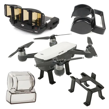 

For DJI Spark Accessories Set Bundle Combo Lens Cap Hood Sun Shade Camera Cover Protector Landing Gear Antenna Range Booster
