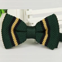 1 шт. Мужская хаки темно-зеленая вязаная бабочка полосатый вязаный галстук-бабочка предварительно завязанный классический галстук-бабочка жениха тканые свадебные вечерние ZZBW218