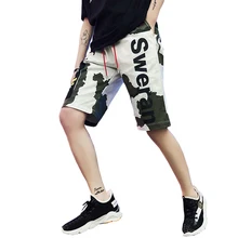 Мужские повседневные шорты камуфляж хип-хоп панк карго шорты Уличная Хип-хоп бордшорты бермуды masculina Прямая LBZ52