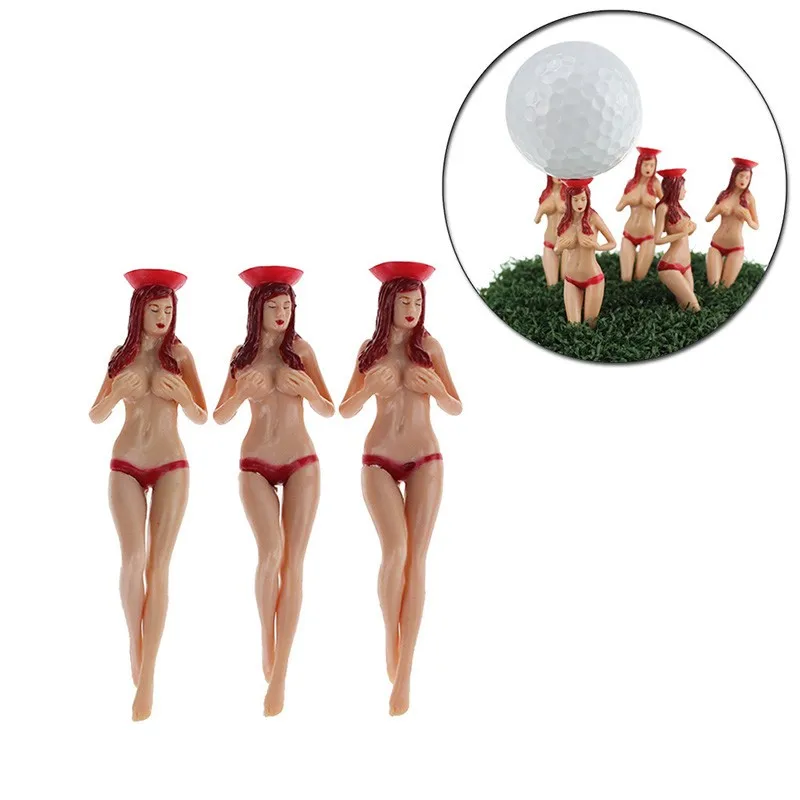 

golf tees 6pcs/pack size 75mm(2.95inch) Sexy Bikini Lady Golf Tees Gift new Style Design Plastic Golf Tees freeshipping