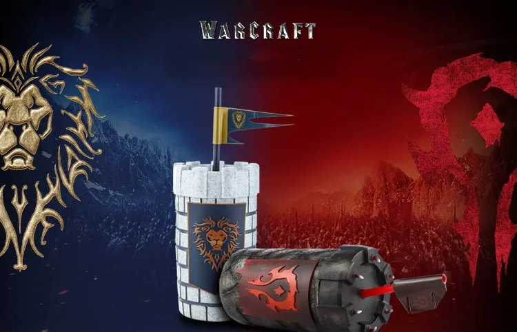 Аниме World of Horde Alliance вместительная кружка с замком соломенная вода 1100 мл|Чашки и