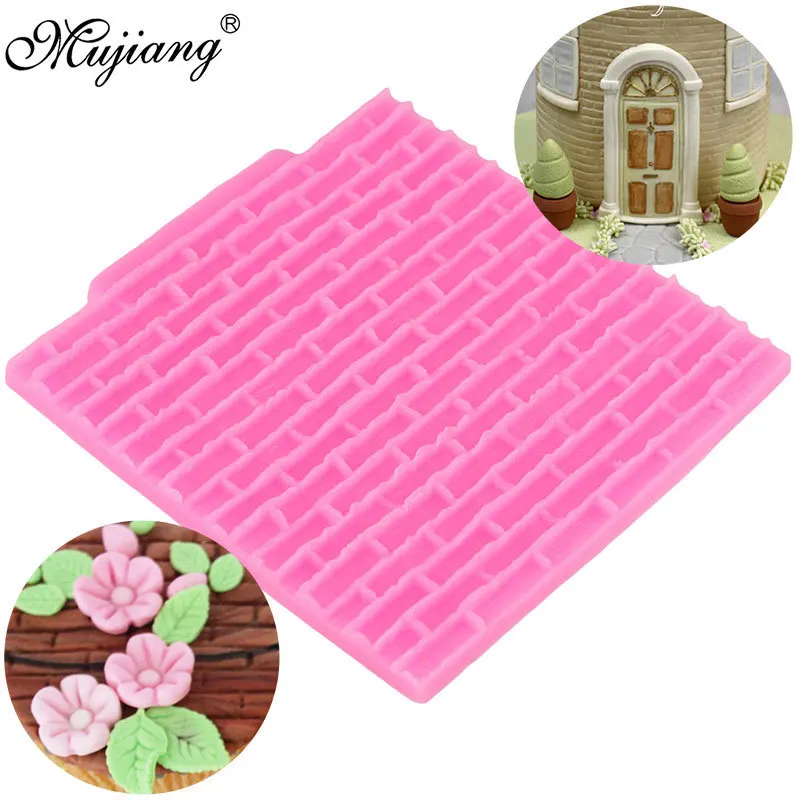 

Castle Stone Bark Texture Cake Border Silicone Mold Cake Decorating Tools Fondant Chocolate Candy Gumpaste Cupcake Baking Moulds