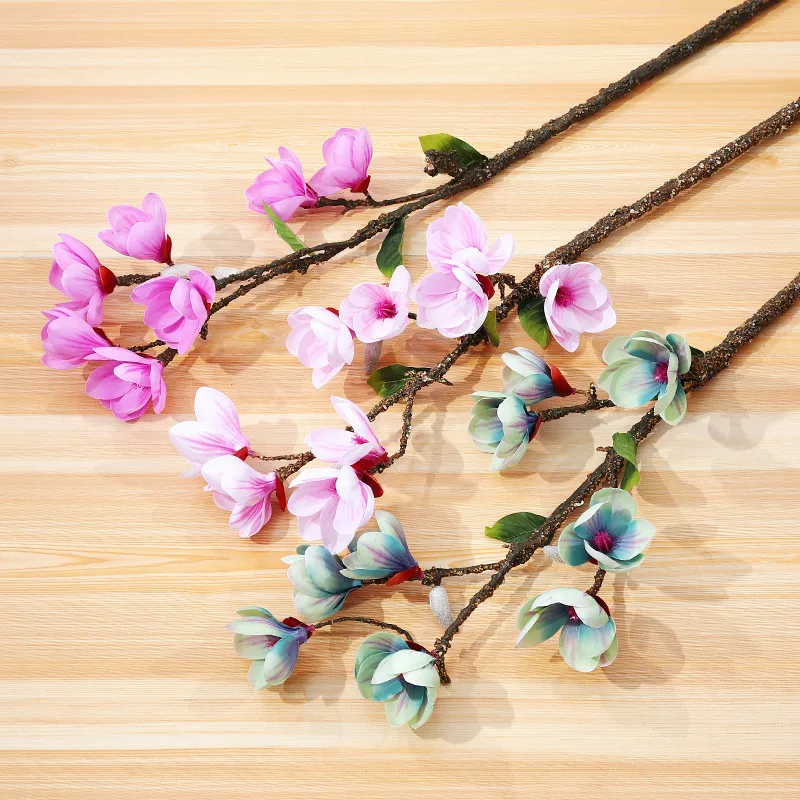 

Klonca Mini Natural Silk Flower 78cm 1pc Magnolia Artificial Flower Fake Flower for Home Decoration