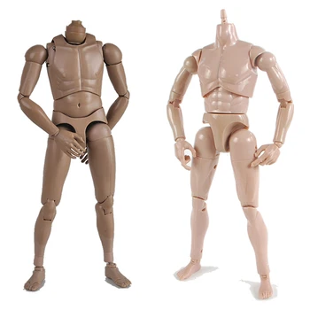 

(Jimusuhutu) 1/6 Nude Man Body Figures 12'' Male Muscle Human Figure Body DIY Soldier Dolls ABS Model Toy Boy Gift