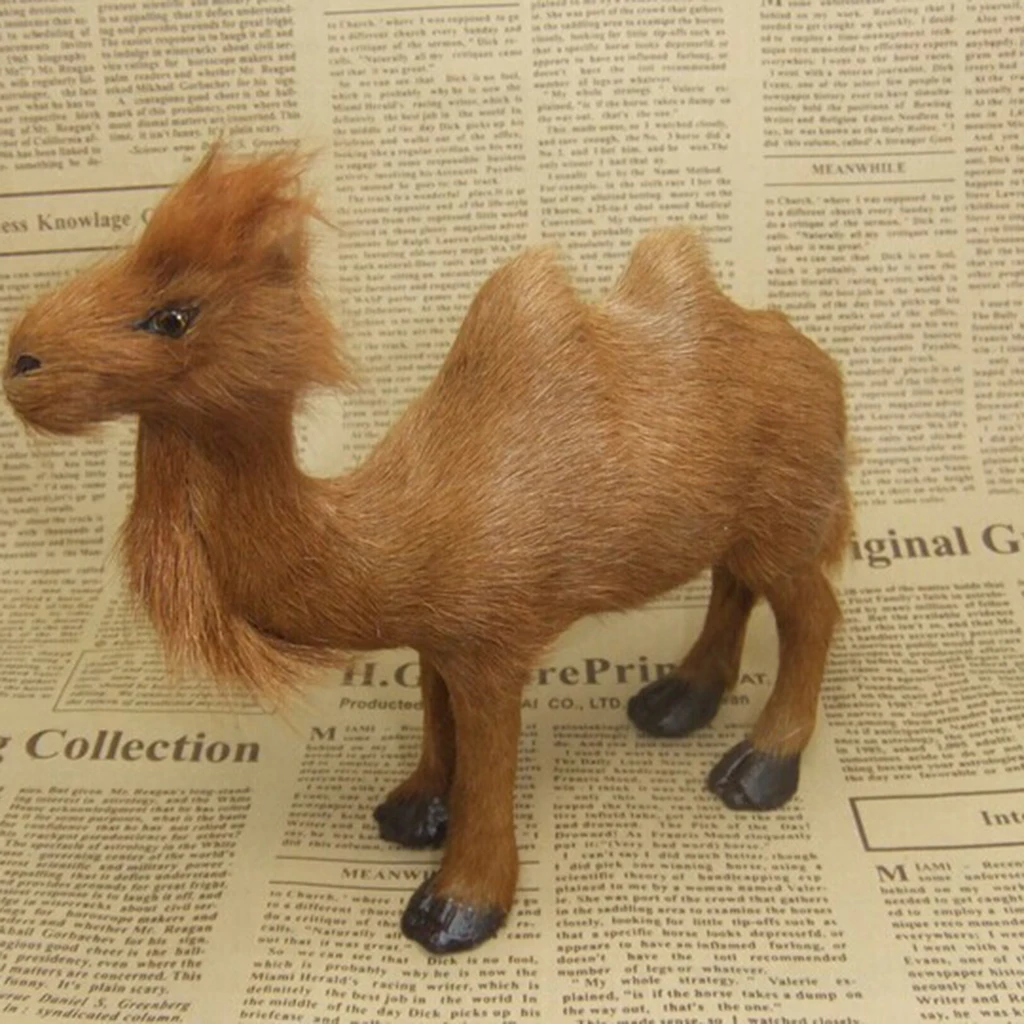 Emulation Wild Animals Model Small Brown Camel Action Figure Kids