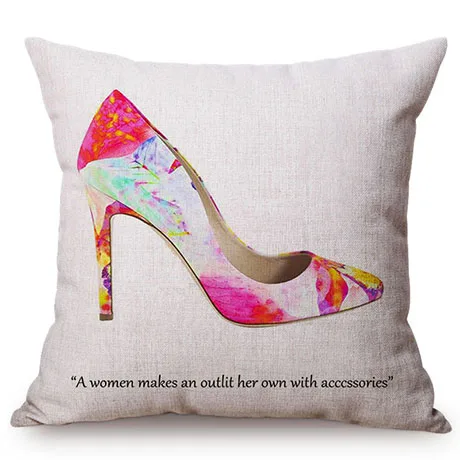 Pink Love Expression Girl The Inner Purest Love Story Simple Room Decorative Cushion Cover Cotton Linen Sofa Throw Pillow Cover K116-7