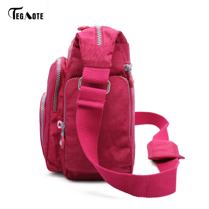 TEGAOTE العلامة التجارية 2017 الربيع الصيف الأزياء Crossbody حقائب حقائب كتف واحد السيدات حقائب نيلون المرأة حقائب جديد كيس فام