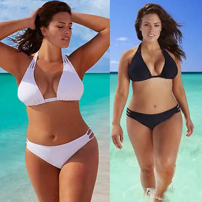 

2017 Plus Size Bikini Set Low Waist Push Up Swimsuit Swimwear Large Size Bikini Tocas Feminina Bathing Suits
