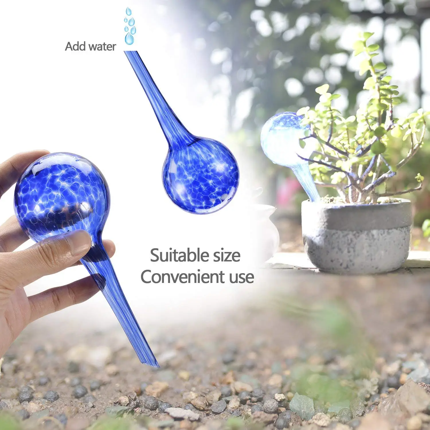 Мода автоматический полив Аква Глобус мини декоративный ручной выдувное стекло в форме небольшого цветка лампы-4 шт. Улучшенный набор