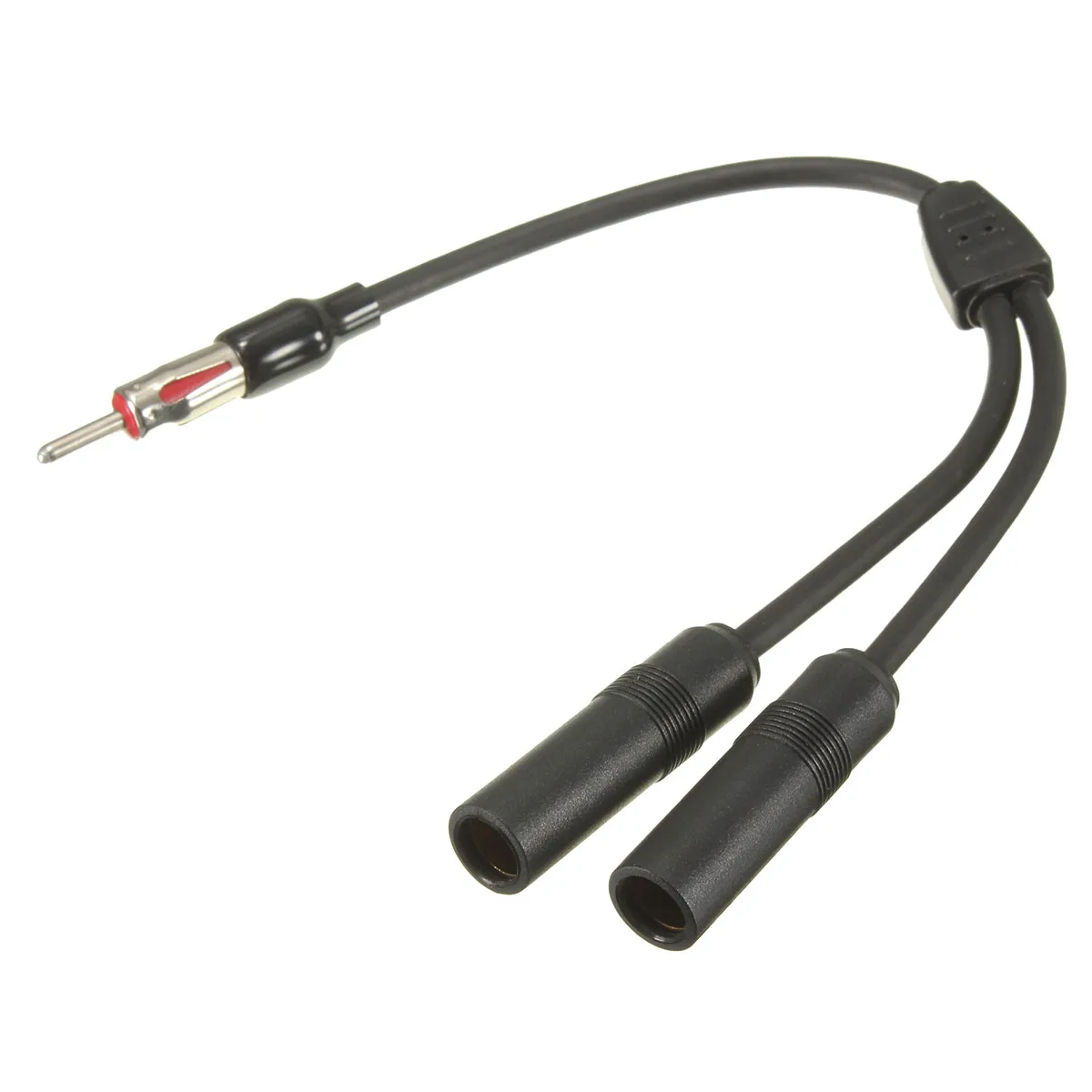 Brand New Car Sterio AM & FM Antenna Splitter Y Aux Adapter 1 MALE 2