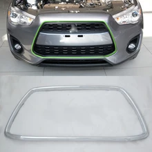 car parts ABS chrome front grill frame cover 1pcs Car Styling accessories For Mitsubishi 2013 ASX abs chrome front grille grill cover trim ring auto exterior accessories 6402a313 for mitsubishi asx 2013 2015