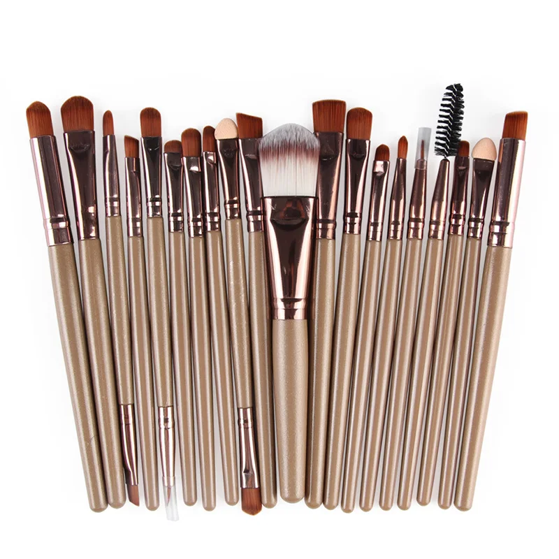 Clearance Sale 20 Pcs Brushes for Makeup Set Tools Make-up Makeup Brushes Foundation Blusher Powder Contour Eyeshadow Eyebrow (26)