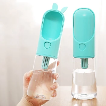 

400ml Portable Dogs Drinking Bottle Large Capacity Portable Pet Supplies Outdoor Pet Water Dispenser Bowl Plastic