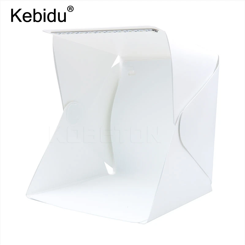 

kebidu Folding Lightbox Pography Studio Softbox LED Light Soft Box for iPhone Samsang HTC DSLR Camera Po Background