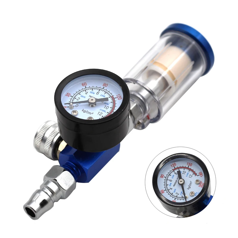 Spray Gun regulator Air Regulator Gauge & In-line Water Trap Air Filter Tool G4 