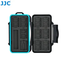 JJC Memory Card Holder SD Micro SD TF Phone Nano SIM Cards Storage Case for Iphone /Canon Camera WaterResistant Box Card Case