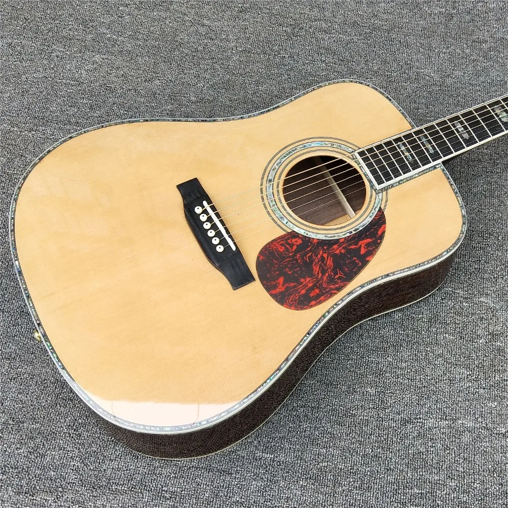 AAA Solid Spruce top D style acoustic guitar,Top quality