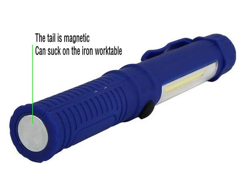 Многофункциональный COB светодиодный мини-светильник с ручкой для осмотра работы флэш-светильник фонарь с нижним магнитом и зажимом черный/красный/синий