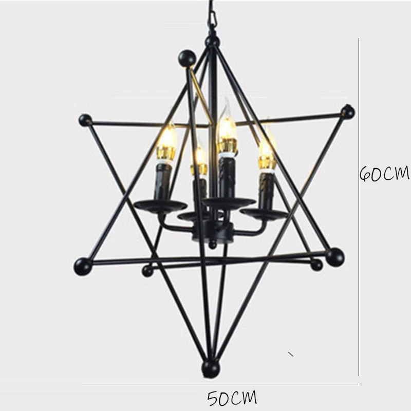 Американский стиль ретро декоративная люстра светильник ing скандинавский Лофт потолочный светильник Гостиная Спальня кованый железный корпус лампы подвесной светильник - Цвет корпуса: A