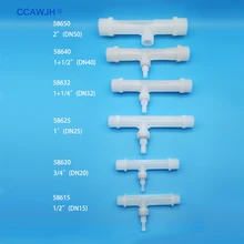 PVDF 1/", 3/4", ", 1,25", 1,", 2" эжектор Вентури смесь озона с водой со встроенным антиобратным клапаном антиокисления