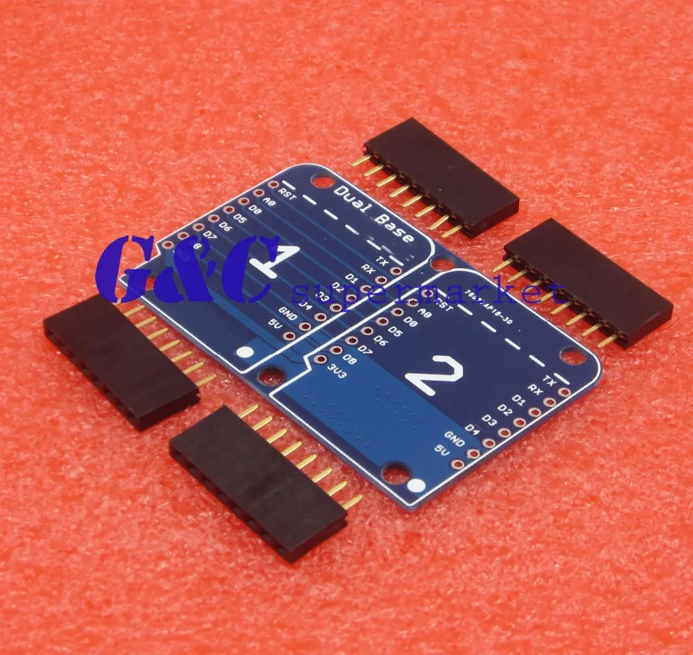 Двойная розетка с двойным основанием для WeMos D1 Mini NodeMCU ESP8266 платы расширения