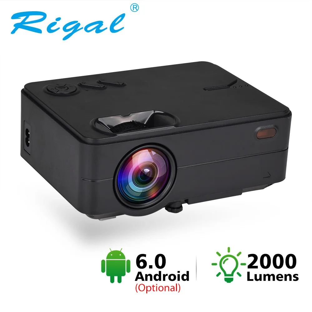 

Rigal Mini Projector RD813 2000Lumen LED WiFi Android 6.0 Projector 3D Beamer Support HD 1080P Portable Home TV Theater Cinema