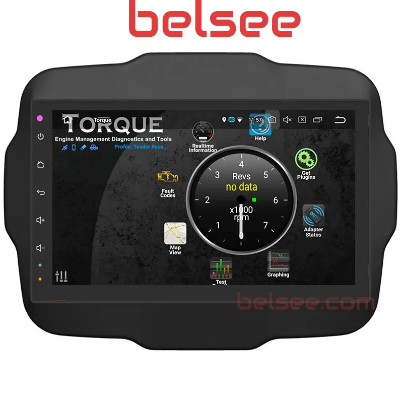 Discount Belsee Octa Core 10.1" Android 9.0 Head Unit Auto Radio Car Stereo Multimedia Navigation System for Jeep Renegade 2015 2016 2017 1