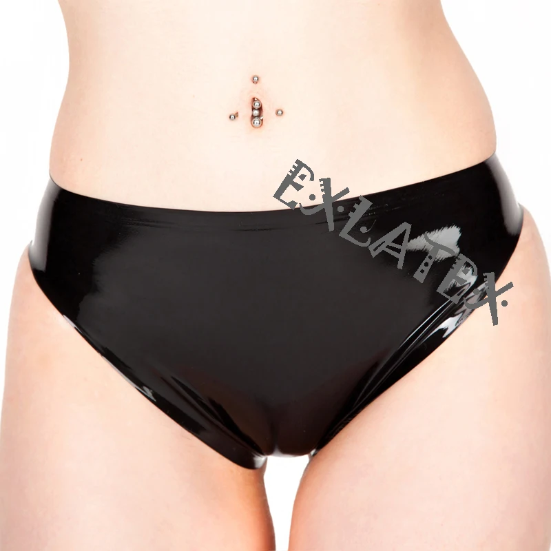 Latex Panties Women Open Crotch Hot Sexy Open Thong Panties Women Latex Rubber Mini Brief Sexy Lingerie  (1)
