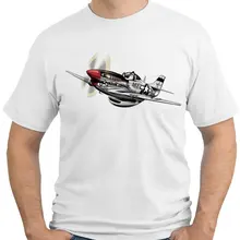Летние топы для мужчин, P-51, Мустанг, боец Второй мировой войны, Мужская футболка#804, военный самолет, круглый вырез, футболка с коротким рукавом