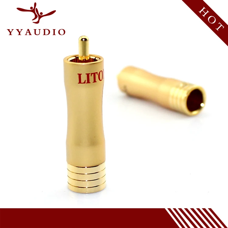 YYAUDIO Hi End Liton 24K позолоченный разъем RCA|connectors gold|connector plugconnector rca |