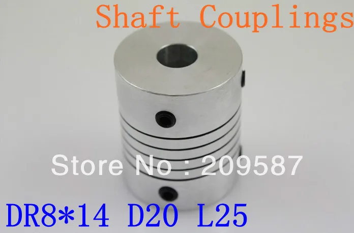 

DR 8mm x 14mm CNC Flexible Coupling Shaft Coupler Encode Connector OD25 L30