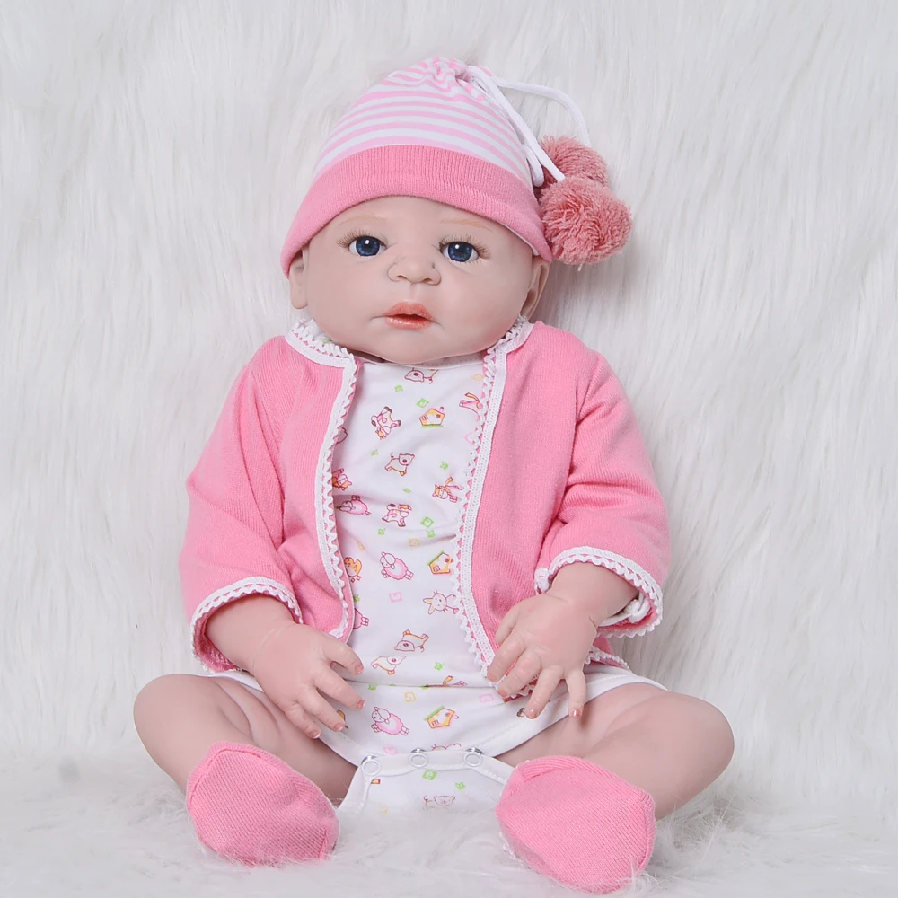 

Hot Sale Reborn Dolls Babies 23" Full Silicone Vinyl Body Lifelike Sleeping Baby Toys Baby Reborn Best Birthday Gifts For Kids