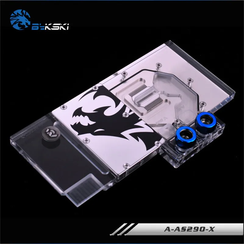 Tanie Bykski pełna zatoczka GPU blok wodny dla ASUS R9 390X290X290 karta graficzna RGB lub RBW A AS290 X