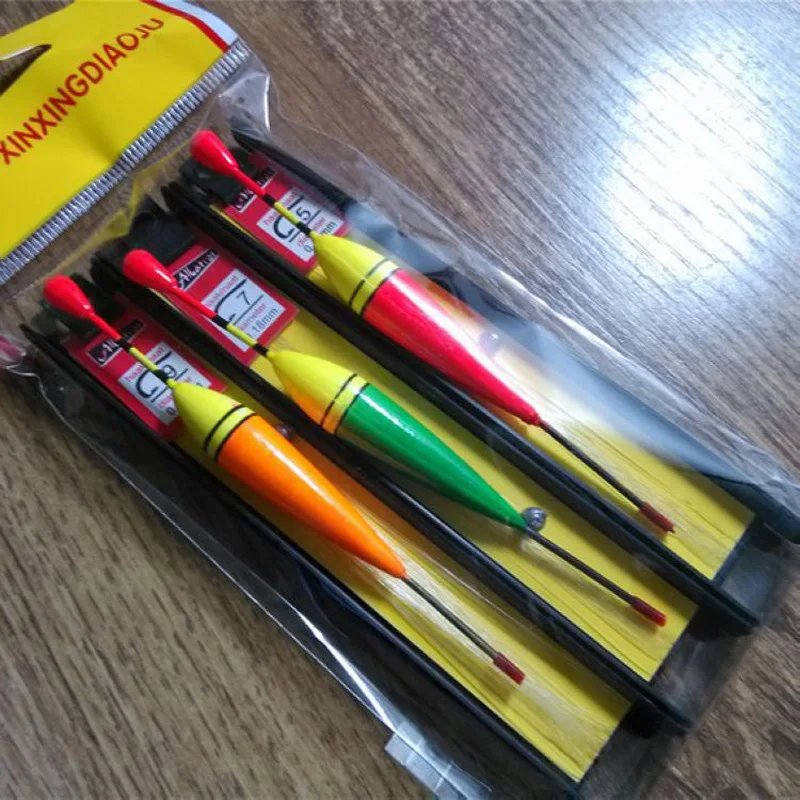 

Useful 3Pcs/lot 10g Fishing Floats Bobbers Vertical Wood Fishing Tackle Tools 5# 7# 9# 2016 New