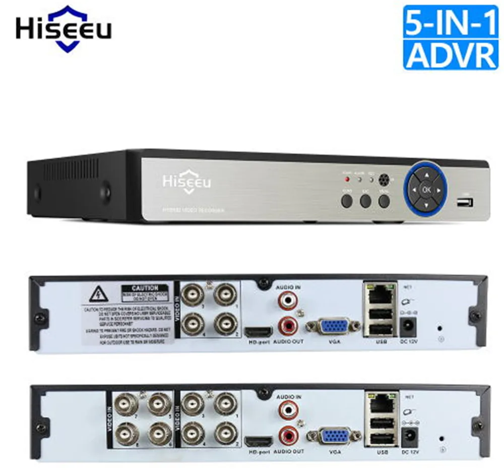 Hiseeu 8CH 1080P 5 в 1 DVR видео рекордер для DVR H.264 VGA HDMI AHD камера аналоговая камера IP камера P2P cctv система