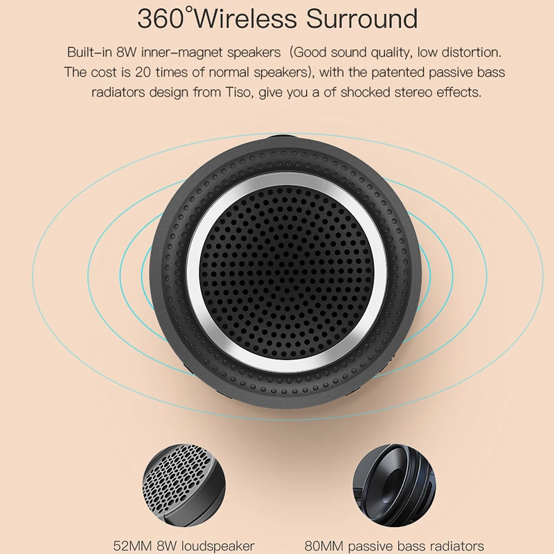 Беспроводной Bluetooth динамик Tiso T30 8 Вт Беспроводной Bluetooth динамик Tiso T30 8 Вт