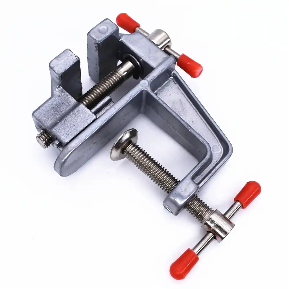 Mini Table Vise Bench Pliers Clamp Swivel Lock Cast Aluminium Body