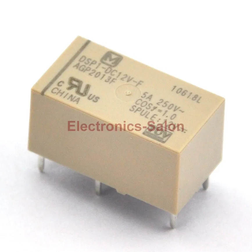 

( 2 pcs/lot ) DSP1-DC12V-F Small Polarized Power Relay, 1 Form A 1 Form B.